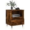 Table de chevet chêne fumé 40x35x50 cm bois d’ingénierie 623657623657
