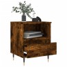 Table de chevet chêne fumé 40x35x50 cm bois d’ingénierie 623657623657