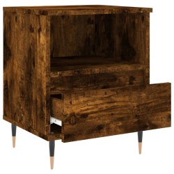 Table de chevet chêne fumé 40x35x50 cm bois d’ingénierie 623657623657