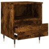 Table de chevet chêne fumé 40x35x50 cm bois d’ingénierie 623657623657