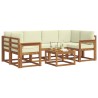 Ensemble de canapés d'extérieur 7 pcs Naturel et Crème 623661623661