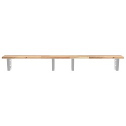 Étagère de vasque murale acier et bois massif d'acacia 623662623662