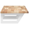 Étagère de vasque murale acier et bois massif d'acacia 623662623662