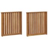 Accoudoirs 2 pcs Marron 60 x 6 x 61 cm Bois d'ingénierie 623663623663