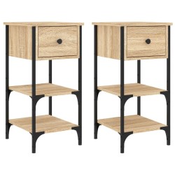 Tables de chevet 2 pcs chêne sonoma 34x36x70 cm bois ingénierie 623665623665