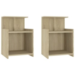 Tables de chevet 2 pcs Chêne sonoma 40x35x60 cm Aggloméré 623666623666