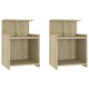Tables de chevet 2 pcs Chêne sonoma 40x35x60 cm Aggloméré 623666623666