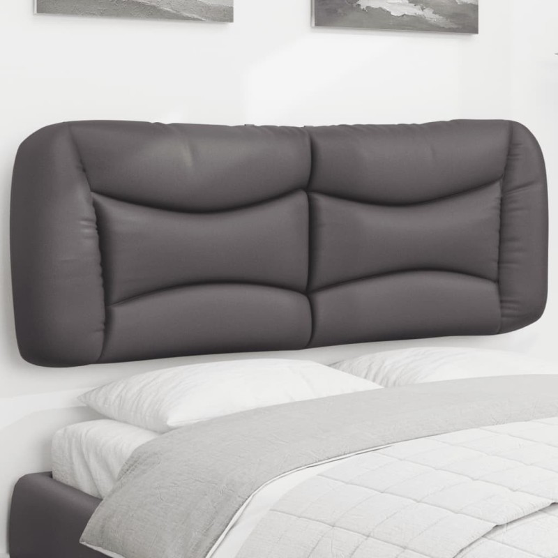 Coussin de tête de lit Hvar gris 140 cm similicuir 623669623669