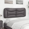 Coussin de tête de lit Hvar gris 140 cm similicuir 623669623669