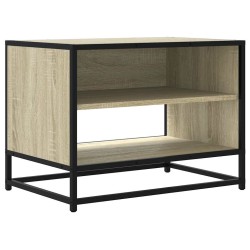 Meuble TV chêne sonoma 61x40x46 cm bois d'ingénierie et métal 623673623673