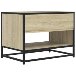 Meuble TV chêne sonoma 61x40x46 cm bois d'ingénierie et métal 623673623673