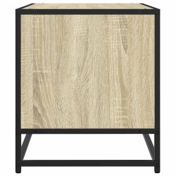 Meuble TV chêne sonoma 61x40x46 cm bois d'ingénierie et métal 623673623673