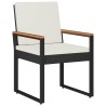 Ensemble de meubles d'extérieur 4 pcs Noir et blanc crème 623675623675