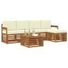 Ensemble de canapés d'extérieur 6 pcs Naturel et Crème 623678623678