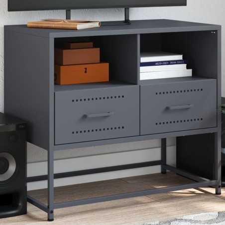Meuble TV anthracite 68x39x60,5 cm acier 623680623680