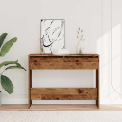 Table console vieux bois 100x35x76,5 cm bois d'ingénierie 623686623686