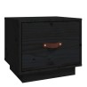 Table de chevet Noir 40x34x35 cm Bois de pin solide 623687623687