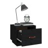 Table de chevet Noir 40x34x35 cm Bois de pin solide 623687623687