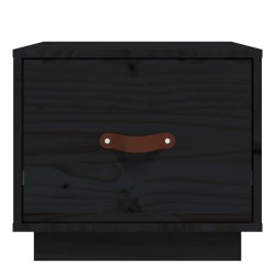 Table de chevet Noir 40x34x35 cm Bois de pin solide 623687623687