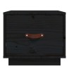 Table de chevet Noir 40x34x35 cm Bois de pin solide 623687623687