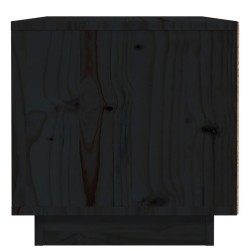 Table de chevet Noir 40x34x35 cm Bois de pin solide 623687623687