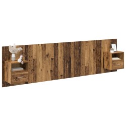 Tête de lit avec armoire 3 pcs Bois Ancien Bois d'ingénierie 623688623688