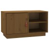 Meuble TV Marron miel 70x34x40 cm Bois de pin massif 623689623689