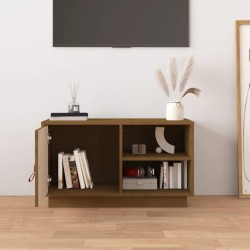 Meuble TV Marron miel 70x34x40 cm Bois de pin massif 623689623689