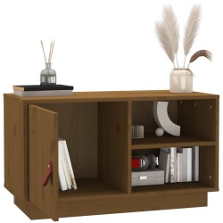 Meuble TV Marron miel 70x34x40 cm Bois de pin massif 623689623689