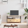 Meuble TV chêne sonoma 90x33x45 cm bois d'ingénierie et fer 623692623692