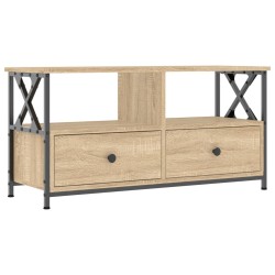 Meuble TV chêne sonoma 90x33x45 cm bois d'ingénierie et fer 623692623692