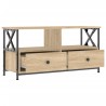 Meuble TV chêne sonoma 90x33x45 cm bois d'ingénierie et fer 623692623692
