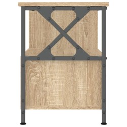 Meuble TV chêne sonoma 90x33x45 cm bois d'ingénierie et fer 623692623692