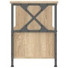 Meuble TV chêne sonoma 90x33x45 cm bois d'ingénierie et fer 623692623692