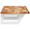 Étagère de vasque murale acier et bois massif d'acacia 623693623693