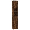 Armoire de bain Chêne fumé 32x25,5x190 cm Bois d'ingénierie 623698623698