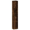 Armoire de bain Chêne fumé 32x25,5x190 cm Bois d'ingénierie 623698623698