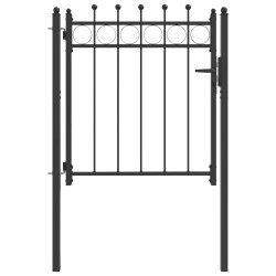 Porte de Clôture HORST 100 x 100 cm métal Noir Verrouillable 623701623701