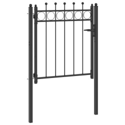 Porte de Clôture HORST 100 x 100 cm métal Noir Verrouillable 623701623701