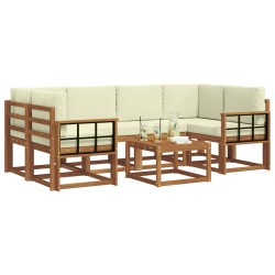 Ensemble de canapés d'extérieur 7 pcs Naturel et Crème 623704623704
