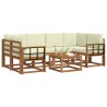 Ensemble de canapés d'extérieur 7 pcs Naturel et Crème 623704623704