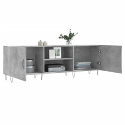 Meuble TV gris béton 150x30x50 cm bois d'ingénierie 623706623706