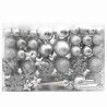 Ensemble de boules de Noël 111 pièces argenté polystyrène 623710623710