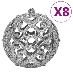 Ensemble de boules de Noël 111 pièces argenté polystyrène 623710623710
