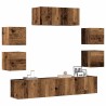 Ensemble de meuble TV mural 7 pcs vieux bois bois d'ingénierie 623711623711