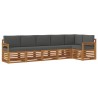 Ensemble de canapé d'angle 6 pcs Naturel et Anthracite 623713623713