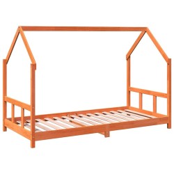 Cadre de lit d'enfants cire marron 90x190 cm bois de pin massif 623714623714