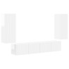 Ensemble de meuble TV mural Montage mural 4 pcs Blanc brillant 623717623717