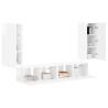 Ensemble de meuble TV mural Montage mural 4 pcs Blanc brillant 623717623717