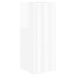 Ensemble de meuble TV mural Montage mural 4 pcs Blanc brillant 623717623717